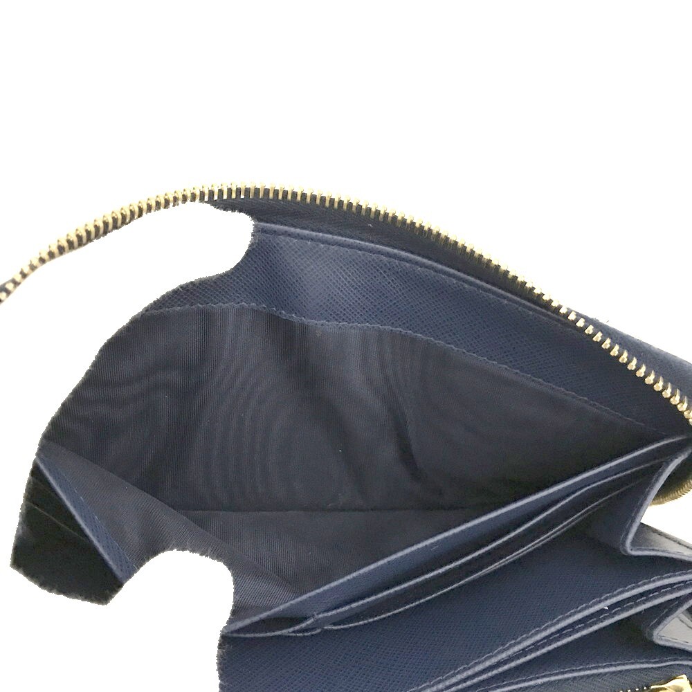 Prada Saffiano Leather Zip Around Long #193684P59 - Picture 7 of 8
